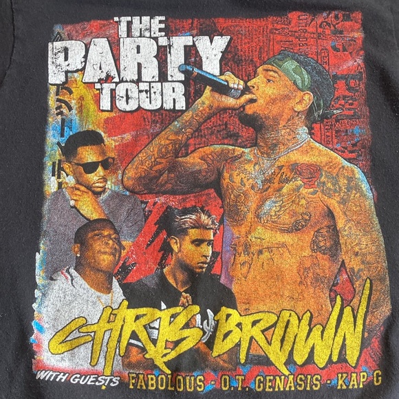 Chris Brown Fabulous The Party Tour T-shirt Size Small Delta Pro Weight - Picture 4 of 8